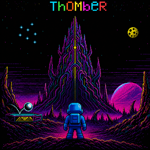 ThOMbeR — ein Astronaut vor einem Turm auf einem fremden Planeten